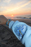 “Life Comes in Waves” Oversized “Seaside Blue” Embroidered Hoodie