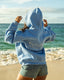 “Surf Bay” Basic Oversized Embroidered Hoodie