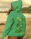 “Protect The Locals” Oversized “Sea-Glass Green” Embroidered Hoodie