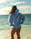 “Surf Bay” Basic Oversized Embroidered Hoodie