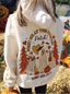 “Meet Me at The Pumpkin Patch” Oversized “Vanilla” Embroidered Hoodie