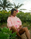 “Protect The Locals” Oversized “Shell-Pink” Embroidered Hoodie