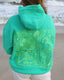 “Protect The Locals” Oversized “Sea-Glass Green” Embroidered Hoodie