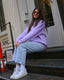 “Lavender” Basic Oversized Embroidered Hoodie