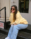 “Lemon” Basic Oversized Embroidered Hoodie
