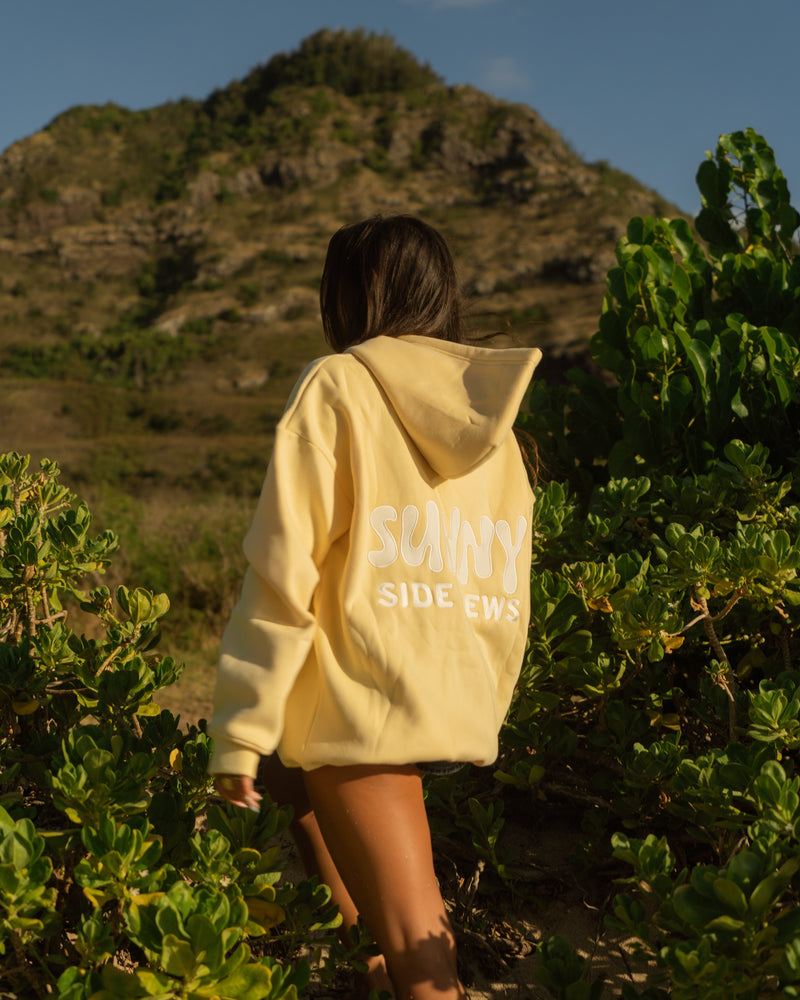 “Lemon” Basic Oversized Embroidered Hoodie