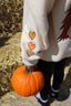 Meet Me at The Pumpkin Patch” Oversized “Vanilla” Embroidered Hoodie