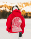 “Sunny Side Ski Club” Oversized “Scarlet” Embroidered Hoodie