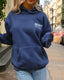 “Deep Sea” Basic Oversized Embroidered Hoodie