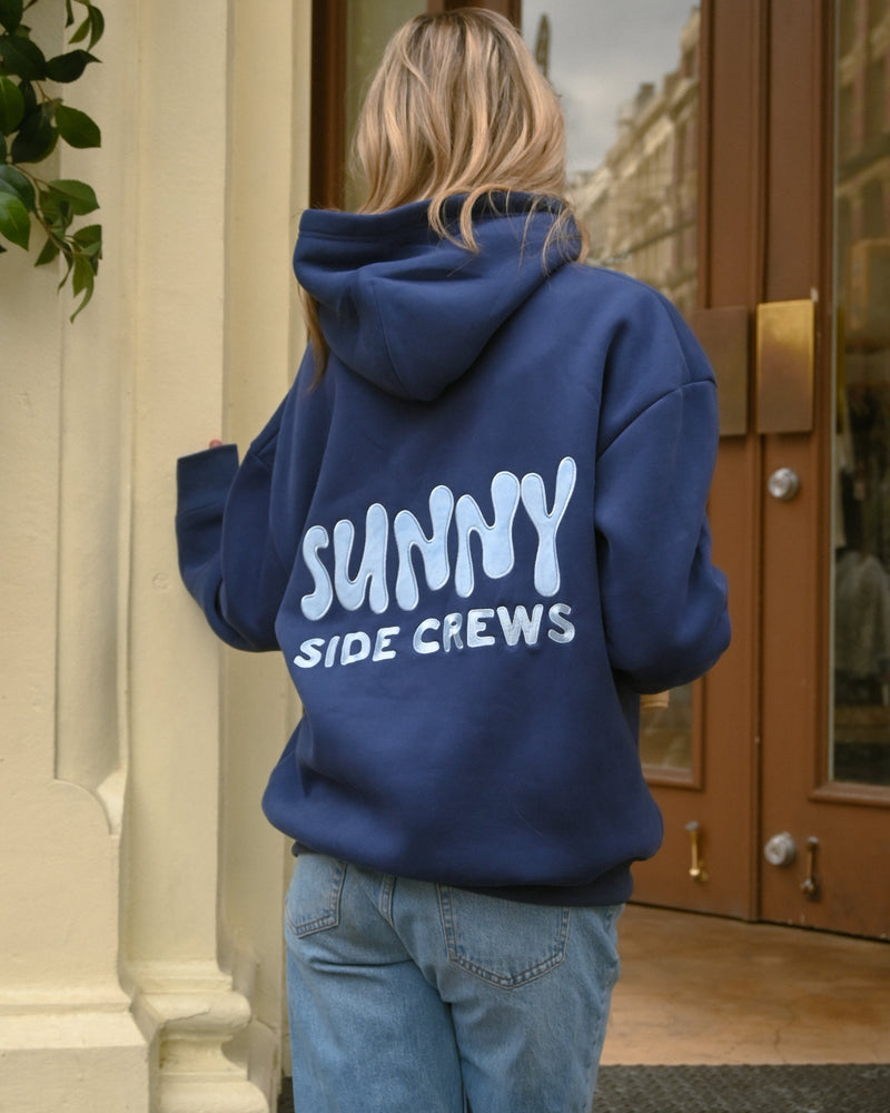 “Deep Sea” Basic Oversized Embroidered Hoodie