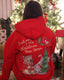 “Meet Me at The Christmas Tree Farm” Oversized “Cranberry” Embroidered Hoodie