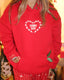 “Meet Me at The Christmas Tree Farm” Oversized “Cranberry” Embroidered Hoodie