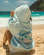 “Laguna Shell” Oversized “Azure Blue” Embroidered Hoodie