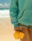 “Laguna Shell” Oversized “Turquoise” Embroidered Hoodie