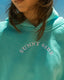 “Laguna Shell” Oversized “Turquoise” Embroidered Hoodie