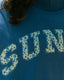 "Sunny" Varsity Oversized "Poolside" Embroidered Mockneck
