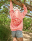 “Laguna Shell” Oversized “Lush Pink” Embroidered Hoodie