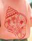 “Laguna Shell” Oversized “Lush Pink” Embroidered Hoodie
