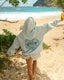 “Laguna Shell” Oversized “Azure Blue” Embroidered Hoodie
