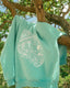 “Laguna Shell” Oversized “Turquoise” Embroidered Hoodie