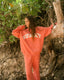"Sunny" Varsity Oversized "Coral" Embroidered Mockneck