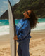 "Sunny" Varsity Oversized "Poolside" Embroidered Mockneck