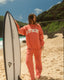 "Sunny" Varsity Oversized "Coral" Embroidered Mockneck