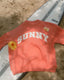 "Sunny" Varsity Oversized "Coral" Embroidered Mockneck