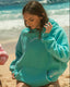 “Laguna Shell” Oversized “Turquoise” Embroidered Hoodie